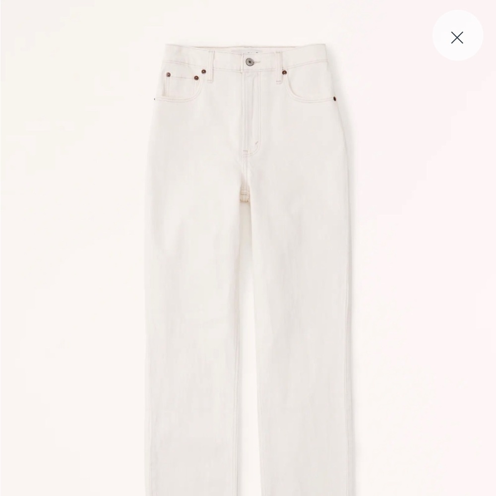 Abercrombie Ultra high rise 90s jeans cream